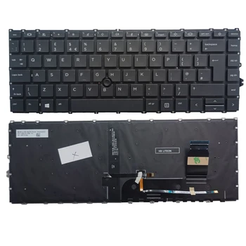 NAUJAS UK nešiojamojo kompiuterio klaviatūra HP 745 G7 840 G7 UK klaviatūra Su ištiestu klijuoti su apšvietimu be rėmelio