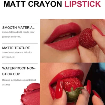 Matinis Lūpų Pieštukas, Lūpų makiažą Kiss Proof Batom Pen Makiažas atsparus Vandeniui Matt Lip Stick Kosmetika, Lūpų Balzamas Rašikliai Lip stick